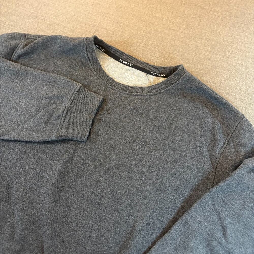 Everlast Sweatshirt Mens XL Gray Crew Neck Pullover Casual Activewear Gym